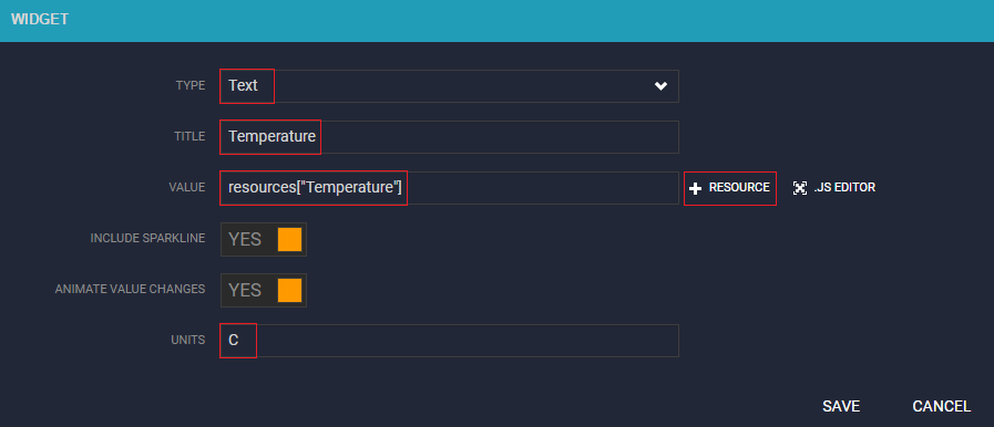 Temperature Widget